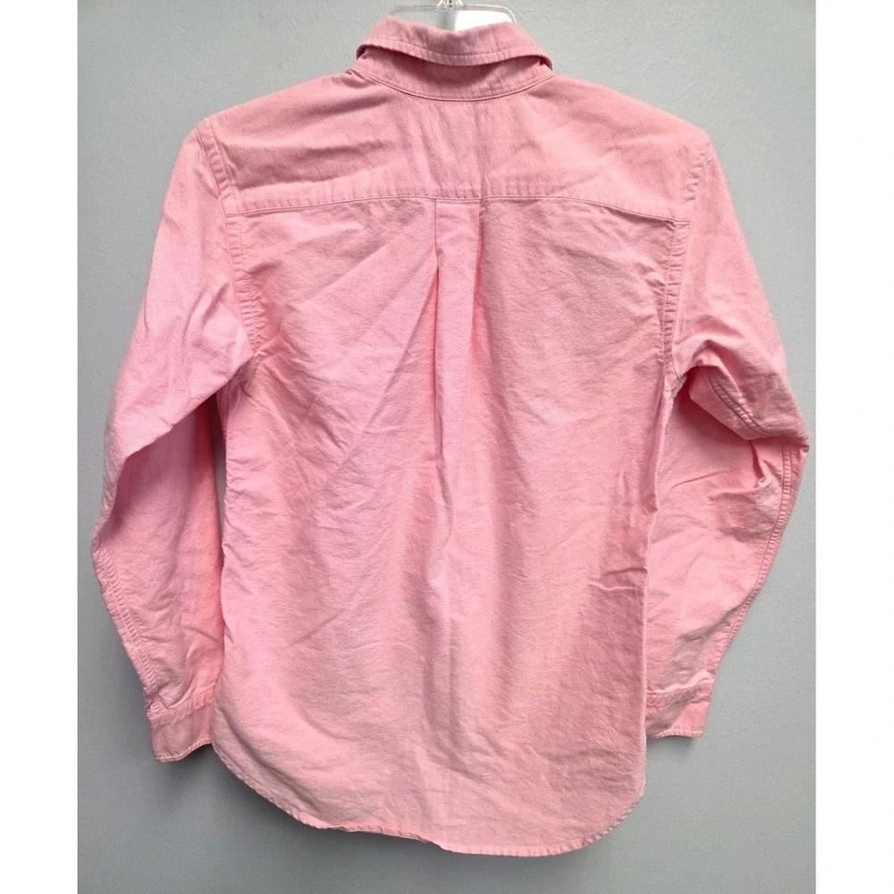 Ralph Lauren Boys Pink Oxford Button Down Shirt Size Large 16 Flesh Pony‎ Logo